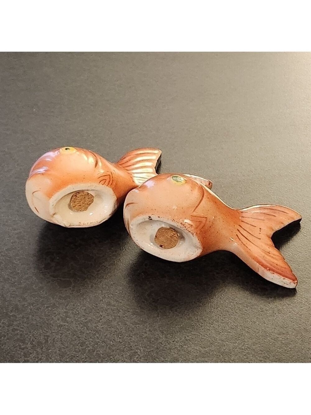 Rare Vintage Ceramic Koi Fish Salt And Pepper Shakers - Picture 6 of 9